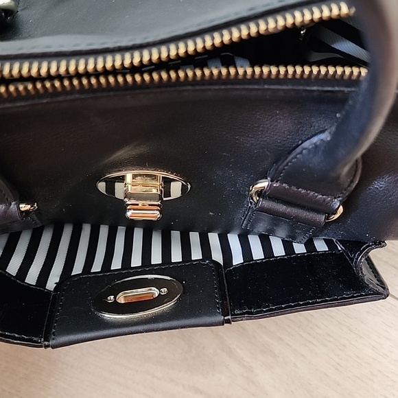 Authentic Kate Spade Hampton Road Janie Black Leather Satchel Shoulder Bag Purse - Picture 14 of 14